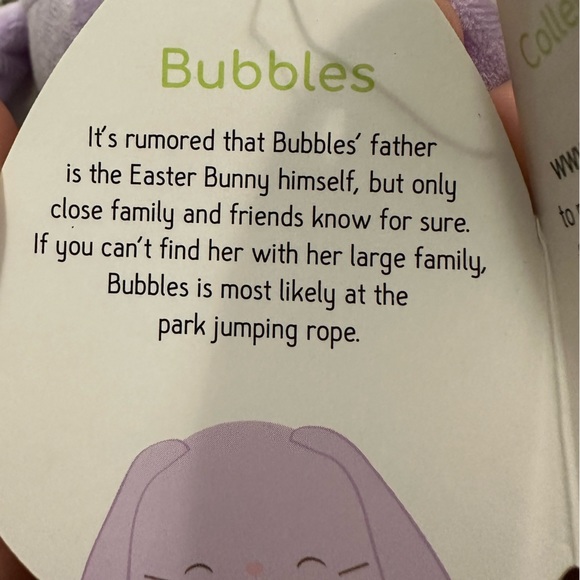 5” bunny squishmallow- “bubbles” - Picture 4 of 4